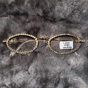 Woman’s fashion, glasses, clear, oval shape, rhinestone brand new never used